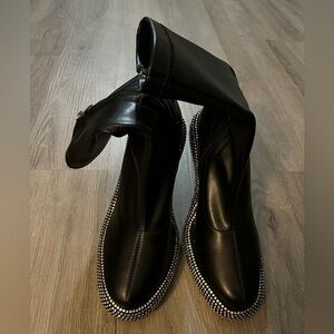 Azalea Wang Boots, black, Women’s Size 8